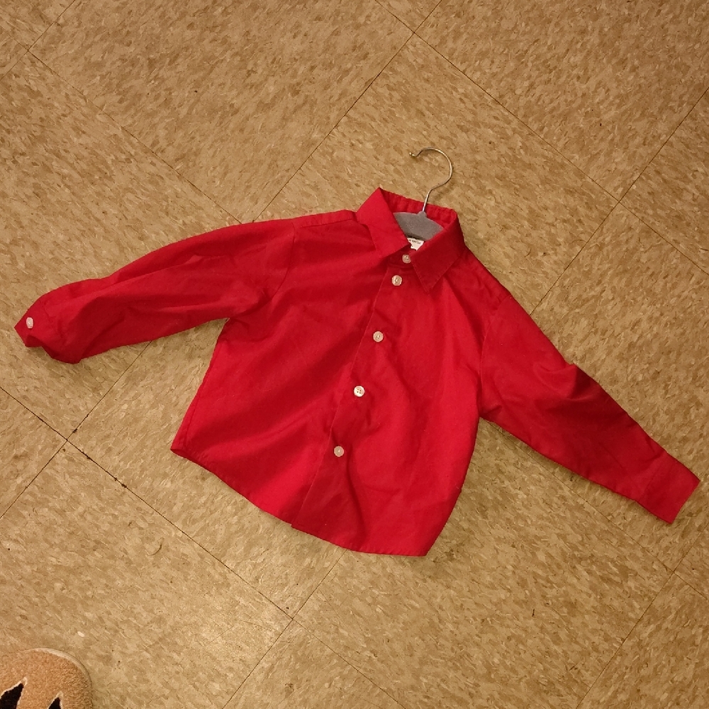 Source Unknown Vibrant Red Kids Button Down Shirt